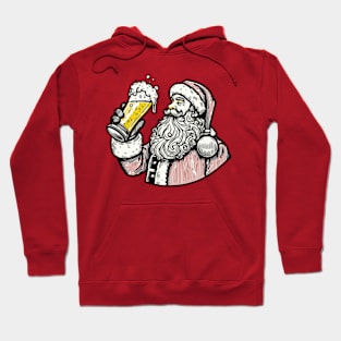 Santa Drinking a Holiday Beer Hoodie